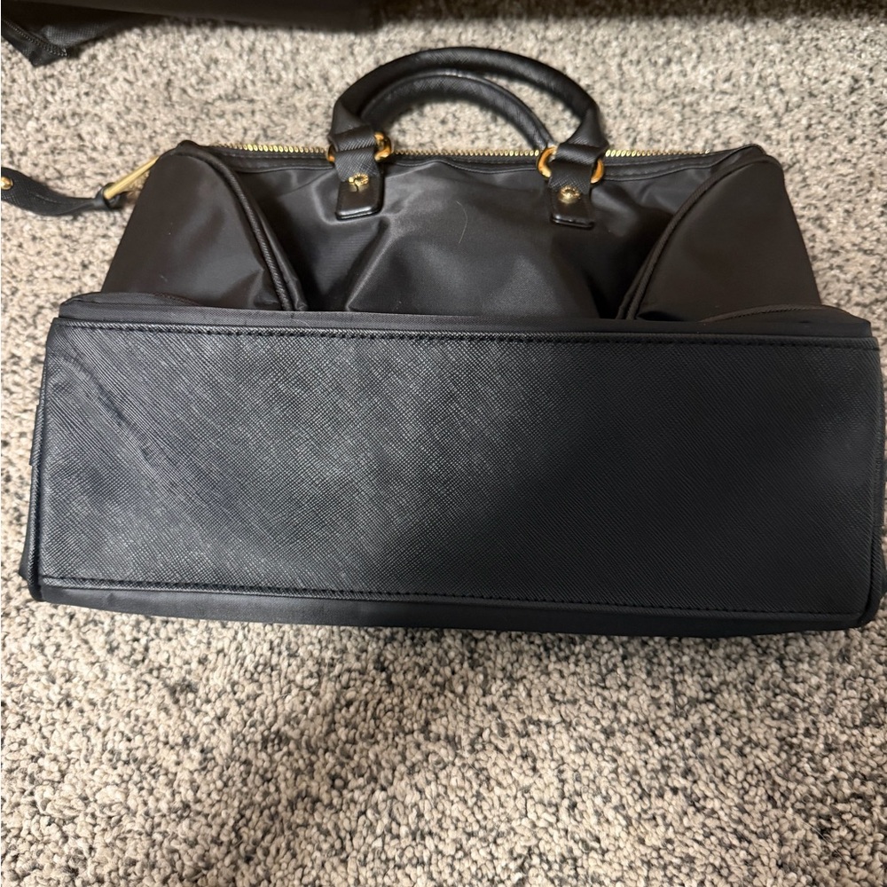 Victoria's Secret Black Satchel Handbag Pink Lining - Picture 5 of 5